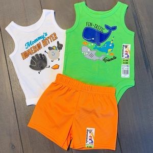 0-3M 3 Piece Baby Boy Outfit Bundle Set